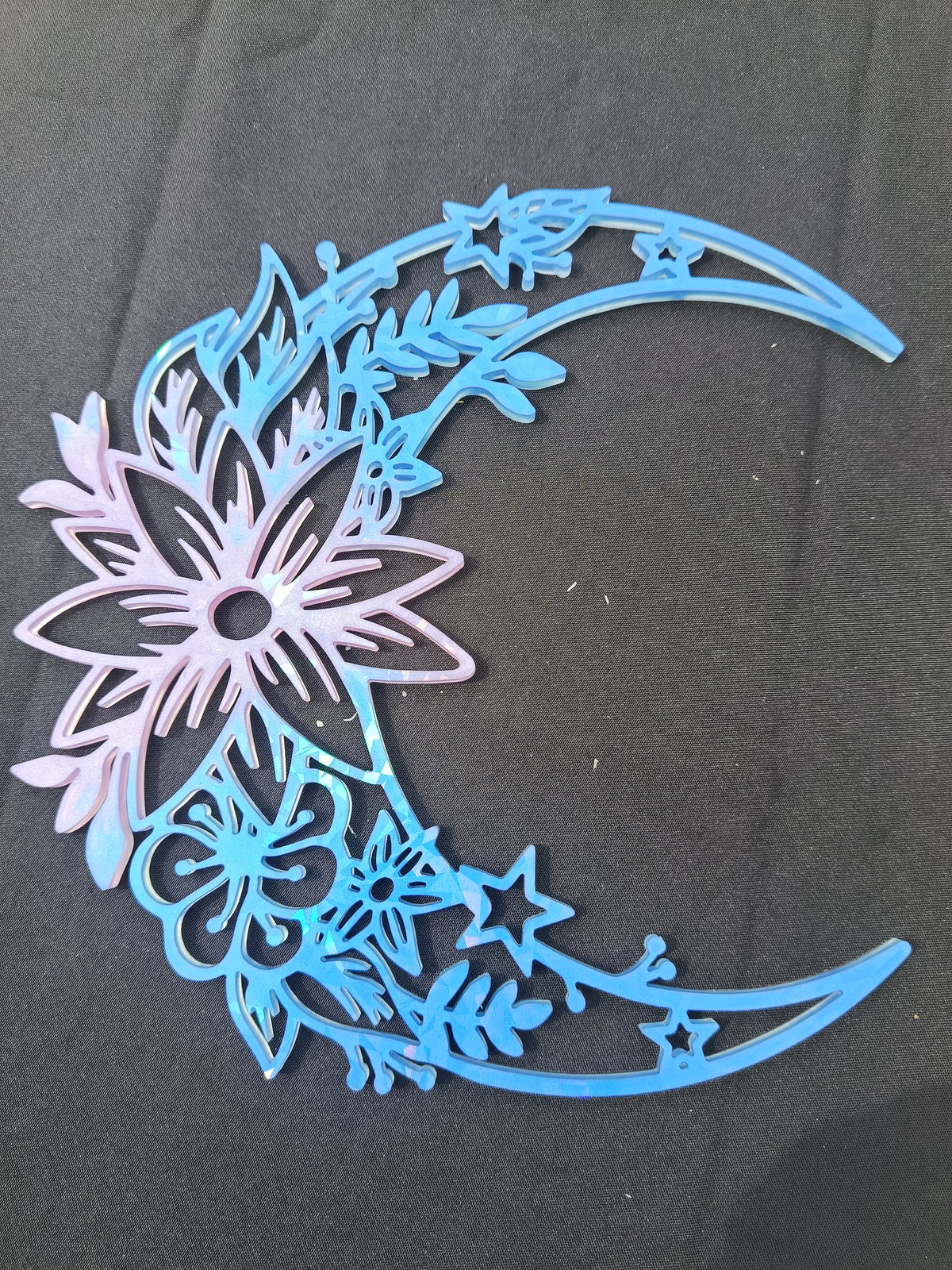 Lune avec fleurs