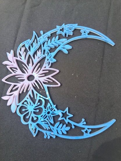 Lune avec fleurs