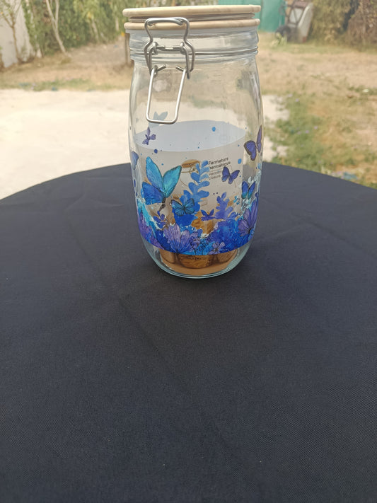 Bocaux en verre avec fermeture en feraille
